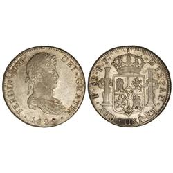 SPANISH MONARCHY: FERDINAND VII - 8 Reales. 1820. POTOSÍ. P.J. (Leves rayitas). Cal-609. MBC+/EBC-. 