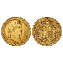 SPANISH MONARCHY: FERDINAND VII - 2 Escudos. 1817. MADRID. G.J. Cal-213. MBC-/MBC. 