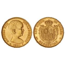 PESETA SYSTEM: ALFONSO XIII - 20 Pesetas. 1890 (*18-90). M.P.-M. Cal-205. EBC-. 