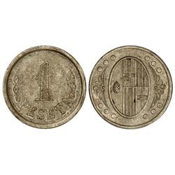 PESETA SYSTEM: LOCAL ISSUES OF THE CIVIL WAR - 1 Peseta. S/F. Aj. de l´AMETLLA DEL VALLÈS. Al. Vti-L