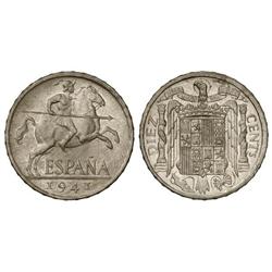 PESETA SYSTEM: ESTADO ESPAÑOL - 10 Céntimos. 1941. PLUS con V. SC. 