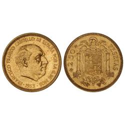 PESETA SYSTEM: ESTADO ESPAÑOL - 2,50 Pesetas. 1953 (*19-71). Procedente de tira F.N.M.T. (Pequeños g