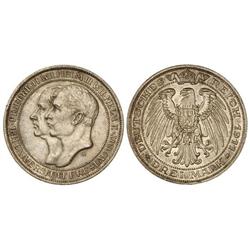 WORLD COINS: GERMAN STATES - 3 Marcos. 1911-A. PRUSIA. AR. Universidad de Breslau. (Pequeños golpeci