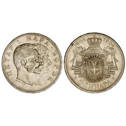 WORLD COINS: SERBIA - 5 Dinara. 1904. PEDRO I. AR. KM-27. MBC+. 