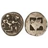 Image 1 : GREEK COINS - Estátera. 510-490 a.C. THASOS. Anv.: Sátiro raptando ninfa. Rev.: Cuadro incuso dividi