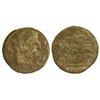 Image 1 : CELTIBERIAN COINS - As. BELIGIOM. Anv.: Cabeza a derecha, rodeada de tres delfines. Rev.: Jinete con
