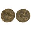 Image 1 : CELTIBERIAN COINS - 1/2 Calco. CARTAGONOVA. Anv.: Cabeza de Tanit a izquierda. Rev.: Caballo a derec