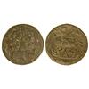 Image 1 : CELTIBERIAN COINS - As. CELSE. Anv.: Cabeza masculina a derecha con fíbula. Rev.: Jinete con palma a
