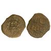 Image 1 : CELTIBERIAN COINS - Semis. EBUSUS. Anv.: Bes con martillo y serpiente, a izquierda letra púnica alef