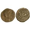 Image 1 : CELTIBERIAN COINS - As. ICALCUSCEN. Anv.: Cabeza masculina a derecha, detrás delfín. Rev.: Jinete co
