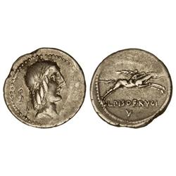 ROMAN COINS: ROMAN REPUBLIC - Denario. 90-89 a.C. CALPURNIA. L. Calpurnius Piso Frugi. Anv.: Cabeza 