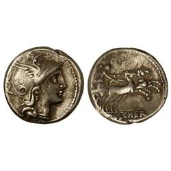 ROMAN COINS: ROMAN REPUBLIC - Denario. 110-109 a.C. CLAUDIA-1. C. Clauius Pulcher. Cal-424; FFC-565.