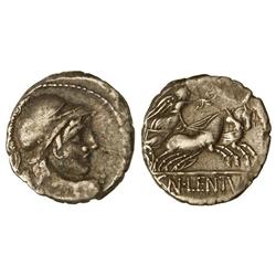 ROMAN COINS: ROMAN REPUBLIC - Denario. 88 a.C. CORNELIA-50. Cn. Cornelius Lentulus Marcellinus. Anv.