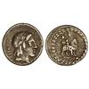 Image 1 : ROMAN COINS: ROMAN REPUBLIC - Denario. 85 a.C. FONTEIA-10. MN. Fonteius C. f. Anv.: Cabeza de Apolo 