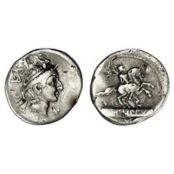 ROMAN COINS: ROMAN REPUBLIC - Denario. 113-112 a.C. MARCIA-12. L. Marcius Philippus. Anv.: Cabeza de