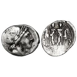 ROMAN COINS: ROMAN REPUBLIC - Denario. 109-108 a.C. MEMMIA-1. L. Memmius. (Golpecitos). Cal-980; FFC