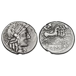 ROMAN COINS: ROMAN REPUBLIC - Denario. 122 a.C. PAPIRIA-7. Papirius Carbo. Cal-1062; FFC-958. MBC-. 