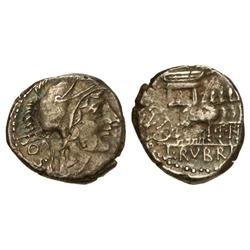 ROMAN COINS: ROMAN REPUBLIC - Denario. 87 a.C. RUBRIA-3. L. Rubrius Dossenus. Anv.: Cabeza de Minerv
