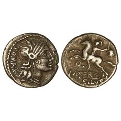 ROMAN COINS: ROMAN REPUBLIC - Denario. 116-115 a.C. SERGIA-1a. M. Sergius Silus. Cal-1272; FFC-1112.