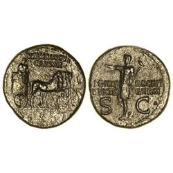 ROMAN COINS: ROMAN EMPIRE - Dupondio. Acuñada el 37-41 d.C. GERMÁNICO. Anv.: GERMANINCVS CAESAR. Ger