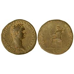 ROMAN COINS: ROMAN EMPIRE - Sestercio. Acuñada el 90-91 d.C. DOMICIANO. Anv.: IMP. CAES. DOMIT. AVG.