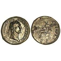 ROMAN COINS: ROMAN EMPIRE - Sestercio. Acuñada el 98 d.C. TRAJANO. Anv.: IMP. CAES. NERVA TRAIAN. AV