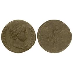 ROMAN COINS: ROMAN EMPIRE - Dupondio. Acuñada el 125-128 d.C. ADRIANO. Anv.: HADRIANUS AUGUSTUS. Cab