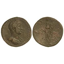 ROMAN COINS: ROMAN EMPIRE - Sestercio. Acuñada el 119-121 d.C. ADRIANO. Anv.: IMP.CAESAR TRAIANUS HA