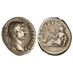 ROMAN COINS: ROMAN EMPIRE - Denario. Acuñada el 134-138 d.C. ADRIANO. Anv.: HADRIANVS AVG. BOS. III 