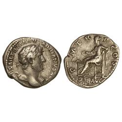 ROMAN COINS: ROMAN EMPIRE - Denario. Acuñada el 117-138 d.C. ADRIANO. Anv.: (IMP.) CAESAR TRAIAN. HA