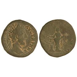 ROMAN COINS: ROMAN EMPIRE - Sestercio. Acuñada el 170-171 d.C. MARCO AURELIO. Anv.: M. ANTONINVS AVG