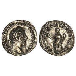 ROMAN COINS: ROMAN EMPIRE - Denario. Acuñada el 160-161 d.C. MARCO AURELIO. Anv.: IMP. M. AVREL. ANT