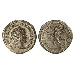 ROMAN COINS: ROMAN EMPIRE - Denario. Acuñada el 213-217 d.C. CARACALLA. Anv.: ANTONINVS PIVS AVG. GE