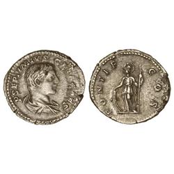 ROMAN COINS: ROMAN EMPIRE - Denario. Acuñada el 203-208 d.C. GETA. Anv.: P. SEPTIMIVS GETA CAES. Bus