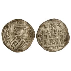 MEDIEVAL COINS: KINGDOM OF CASTILE - Dinero. ALFONSO VIII. ¿TOLEDO?. Rev.: *-castillo-*. FAB-205. MB