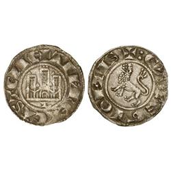 MEDIEVAL COINS: KINGDOM OF CASTILE AND LEÓN - Pepión. ALFONSO X. LEÓN. Anv.: L bajo castillo. FAB-25