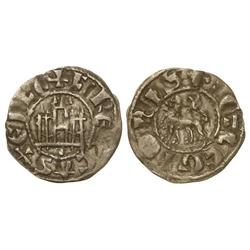 MEDIEVAL COINS: KINGDOM OF CASTILE AND LEÓN - Pepión. FERNANDO IV. CORUÑA. Anv.: Venera bajo castill