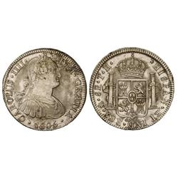 SPANISH MONARCHY: CHARLES IV - 8 Reales. 1805. MÉXICO. T.H. Restos de brillo original. (Algunas oxid