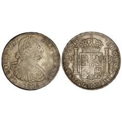 SPANISH MONARCHY: CHARLES IV - 8 Reales. 1805. MÉXICO. TH. Cal-703. MBC-/MBC. 