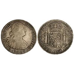 SPANISH MONARCHY: CHARLES IV - 8 Reales. 1807. MÉXICO. TH. (Pequeña rotura de cuño en anverso, y sob