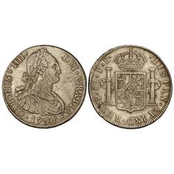 SPANISH MONARCHY: CHARLES IV - 8 Reales. 1794. POTOSÍ. P.R. (Pequeñas rayitas en anverso). Cal-715. 