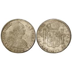 SPANISH MONARCHY: CHARLES IV - 8 Reales. 1794. POTOSÍ. P.R. (Pequeñas rayitas y golpecitos). Cal-715