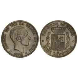 PESETA SYSTEM: ALFONSO XII - 10 Céntimos. 1878. BARCELONA. O.M. EBC-. 