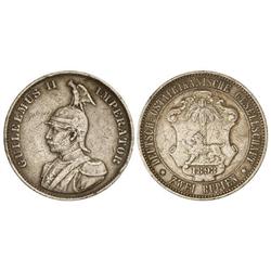 WORLD COINS: GERMAN EAST AFRICA - 2 Rupia. 1893. GUILLERMO II. AR. (Múltiples rayas). KM-5. MBC. 