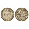 Image 1 : WORLD COINS: GERMAN STATES - 2 Marcos. 1892-A. CARLOS ALEJANDRO. SAXE-WEIMAR-EISENACH. AR. (Rayitas 