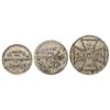 WORLD COINS: GERMANY - Serie 3 monedas 1, 2 y 3 kopeks. 1916-A. Fe. Ocupación Alemana de Estonia, Le