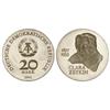 WORLD COINS: GERMANY - DEMOCRATIC REPUBLIC - 20 Marcos. 1982. AR. 125 aniversario Clara Zetkin. Tira