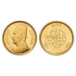 WORLD COINS: EGYPT - 20 Piastras. 1341 a.H.-1923 d.C. FUAD I. AU. KM-339. EBC. 