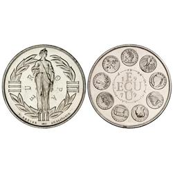 WORLD COINS: EUROPE - 1 Ecu. 1979. AR. Ø 41 mm. En carterita, con certificado. Schon-XM1501b. FDC. 