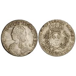 WORLD COINS: FRANCE - Ecu. 1738-B. LUIS XV. ROUEN. AR. (Rayitas de ajuste). KM-486.3. MBC-. 